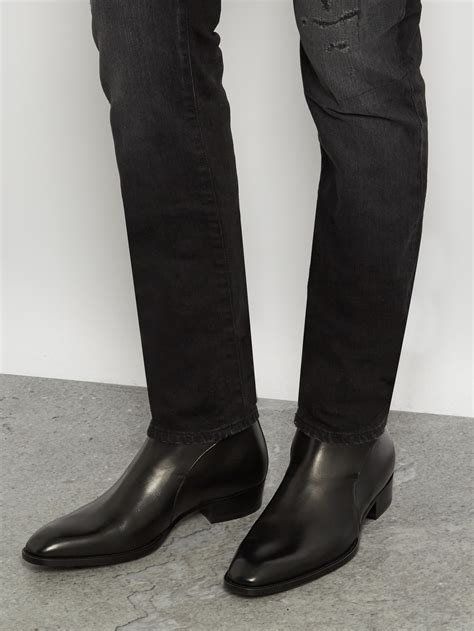 black saint laurent|saint laurent black boots.